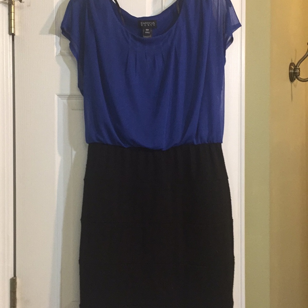 Enfocus women blue and black dress
